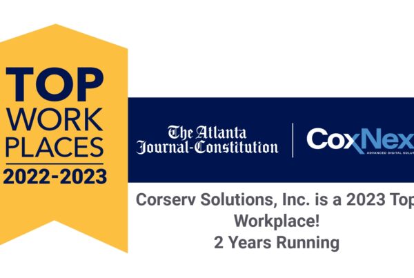 Atlanta Journal-Constitution names Corserv a 2023 Top 5 Workplace Two Years Running