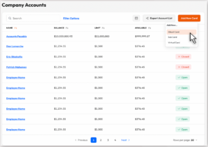 account demo page